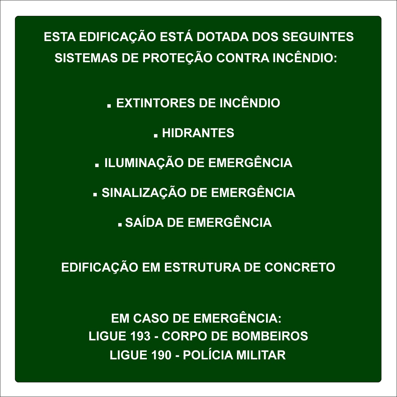 Placa Indicativa M1 - Estabelecimento