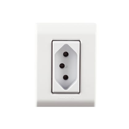 Tomada externa PVC caixa tipo X branca
